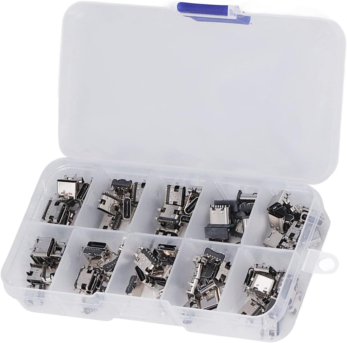10 Types Type-C USB Connectors, 100 Pieces USB Female Terminals Plug Connector Jack Solder Repair Replacement USB-C - ShopVlot