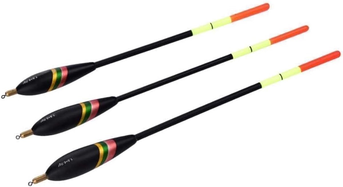 Vbestlife 3 Piece Wooden Fishing Float Set With 1.5+6g, 1.5+5g, 1.5+4g Bobbers - Rock Tackle Accessory - ShopVlot