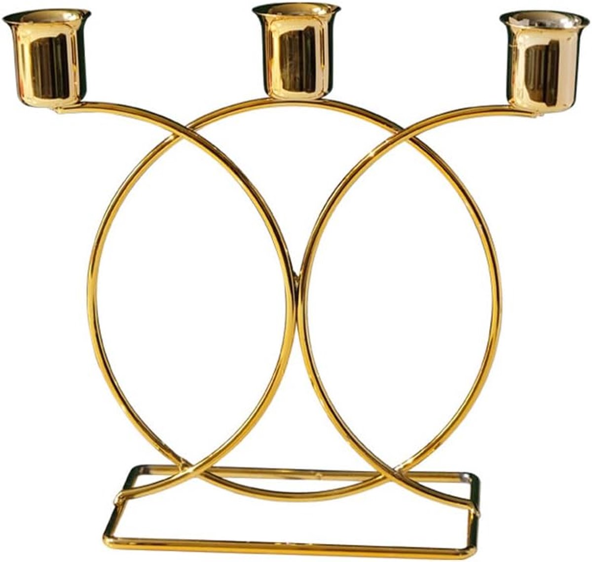 3 Arms Metal Candlestick Holder Tealight Candle Stand Decorative Candle Holder Tea Light Holder Taper Candle Holder - ShopVlot