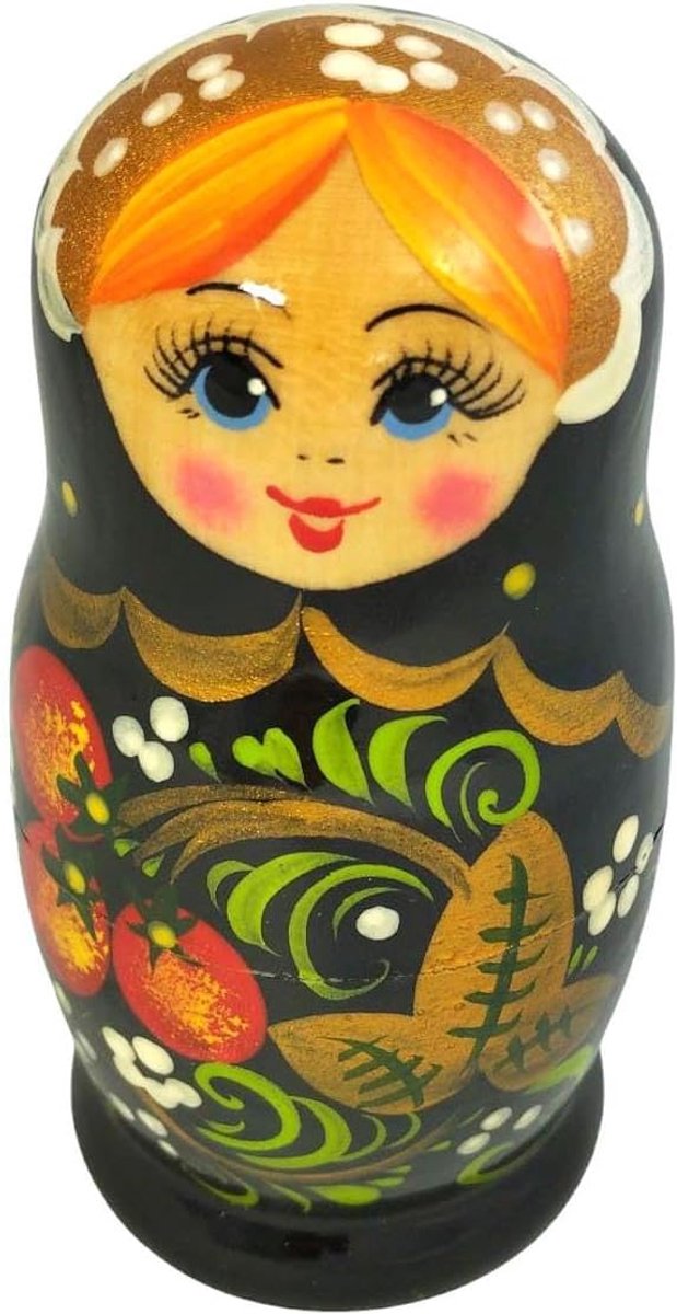 Hohlama Rossijanotschka Matroschka Matroschka Matroschka Babuschka 11 cm high - 5 wooden dolls - Various motifs - ShopVlot