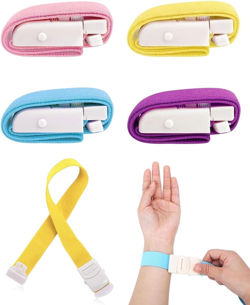 4 stuks hemostatische veters van nylon, hemostatische veters voor verpleegsters, snel los te maken, elastische veters - ShopVlot