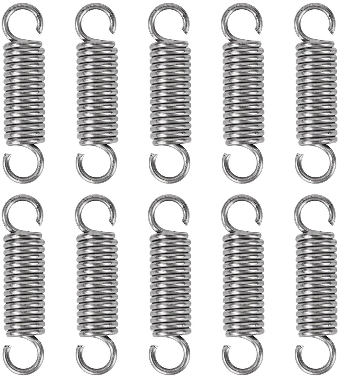 Extension Springs, 40 mm, Tension Springs with Hooks, Stainless Steel Spring, Outer Diameter 10 mm, Thread Diameter - ShopVlot