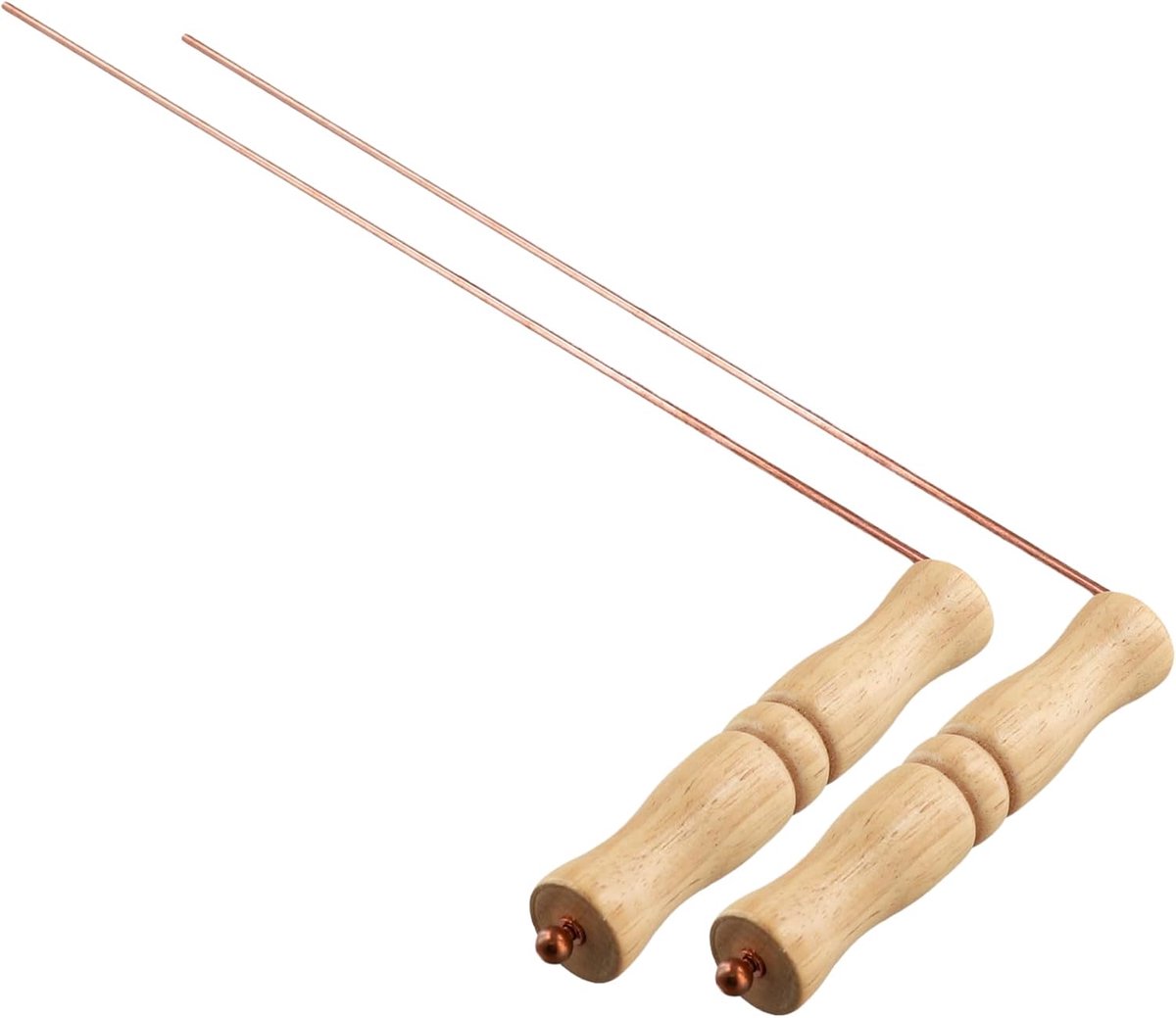 Copper fishing rod set as fortune teller tool - wish rods with natural wooden handles - ShopVlot