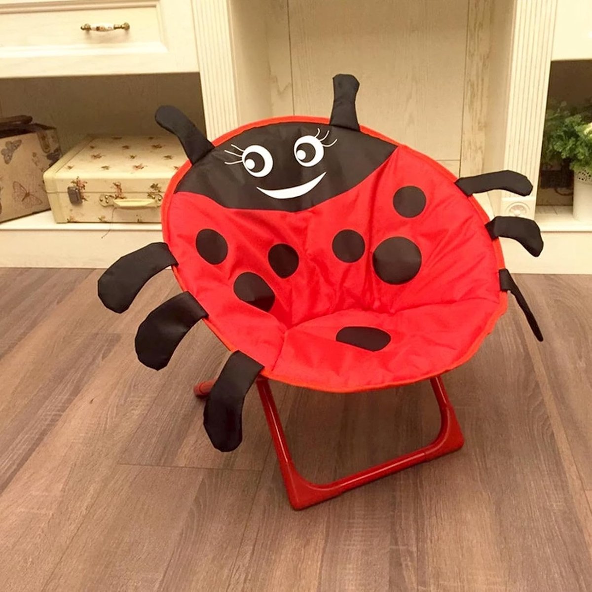 Kinder Tuinstoel - Strandstoel Kinderen - Buiten Zitten - Lieveheersbeestje Design - 40 x 510 x 40 mm - Enkel kenmerk