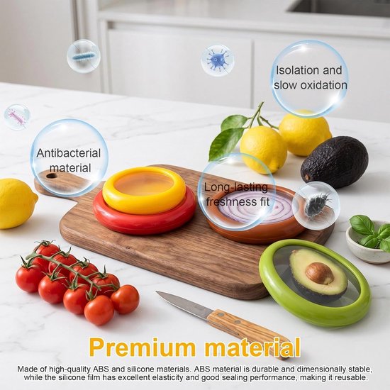 4 Stuks Fruit en Groentebesparers, Herbruikbare Fruitopbergdoos - ShopVlot — afbeelding 2