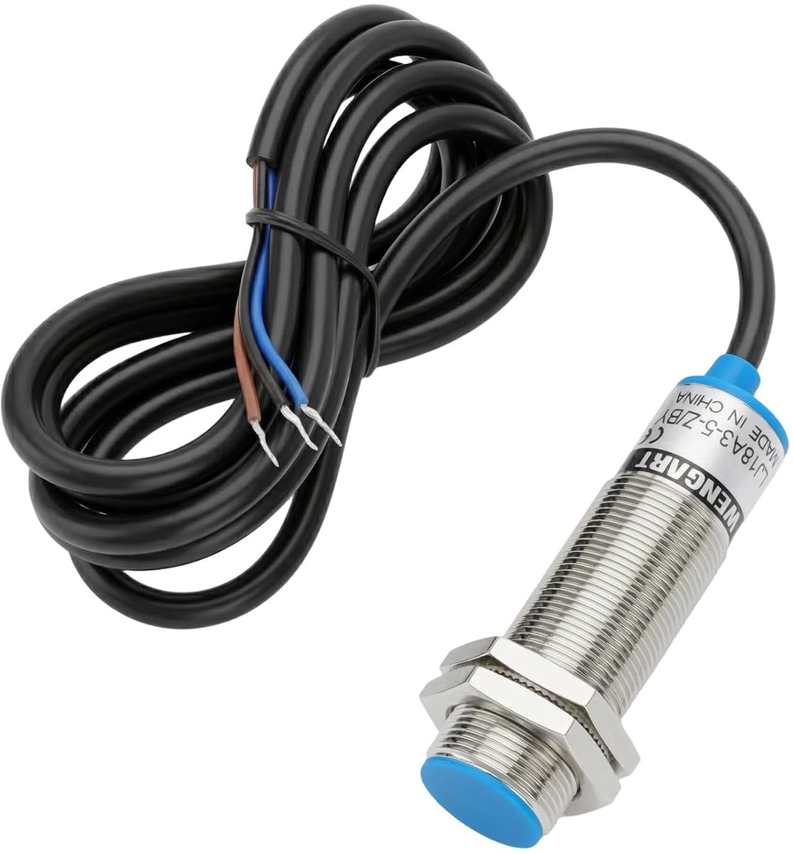 Wengart Inductieve naderingsschakelaar LJ18A3-5-Z/BY, M18 PNP NO (sluiter), 5 mm detectieafstand, inbouwbaar, DC 10-30 - ShopVlot