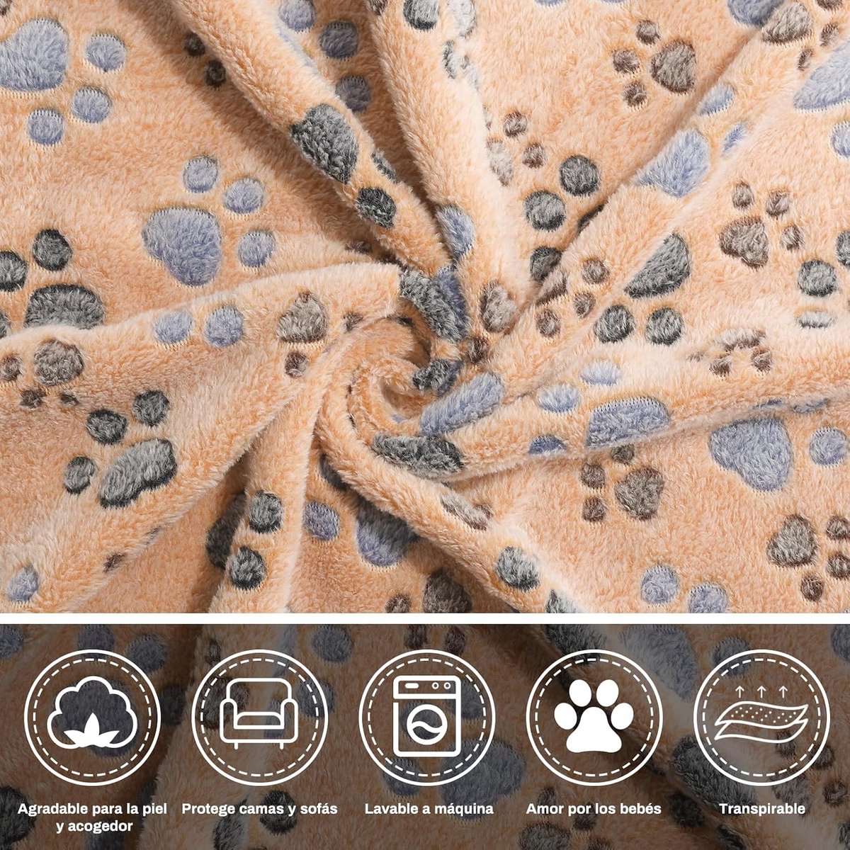 COMSLE Dog Blanket For Dogs and Cats, Washable, Durable, 3 Pieces, Soft and Warm Flannel Blanket for Dogs and Cats - ShopVlot