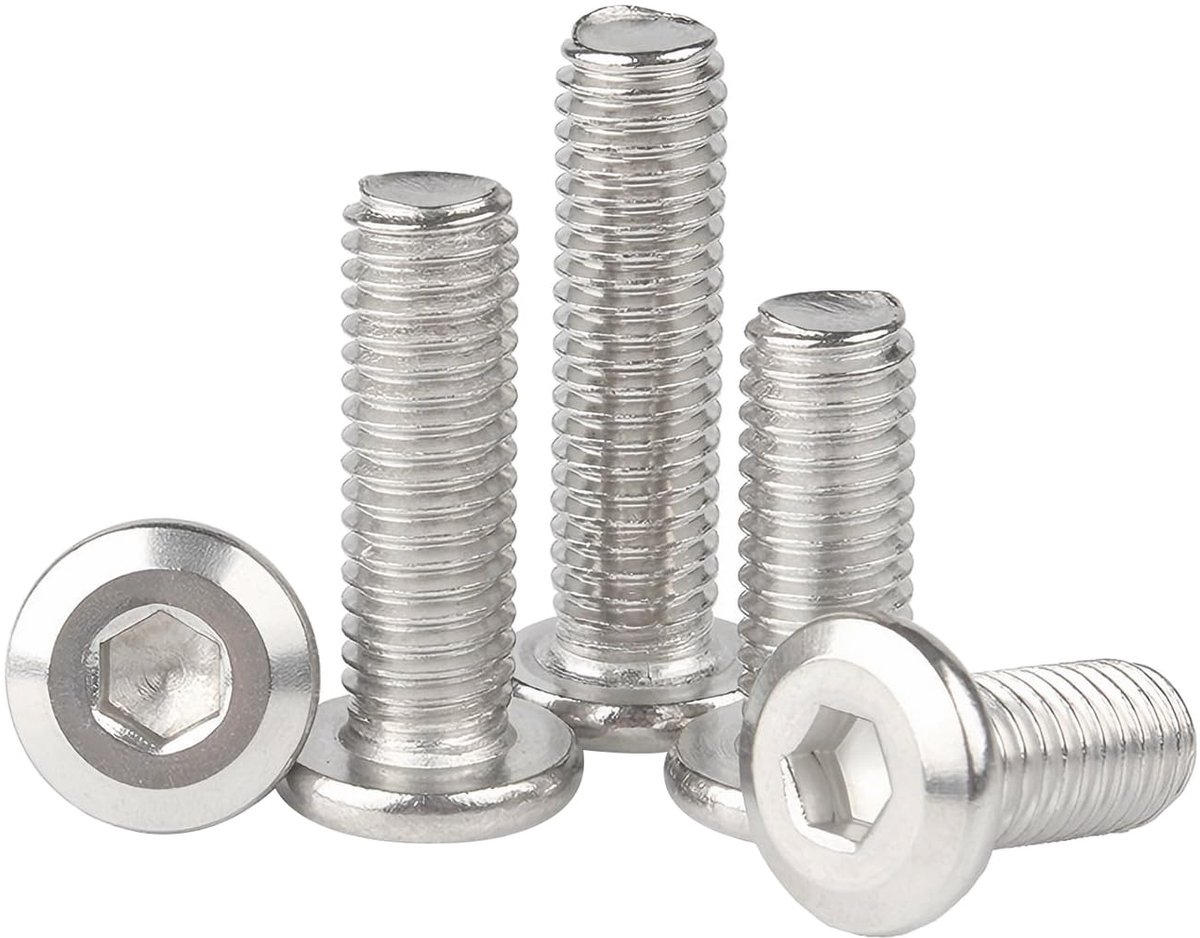 Pack of 20 304 Stainless Steel M3 x 6 mm Stainless Steel Flat Head Screws Hex Head Screws Full Thread - ShopVlot