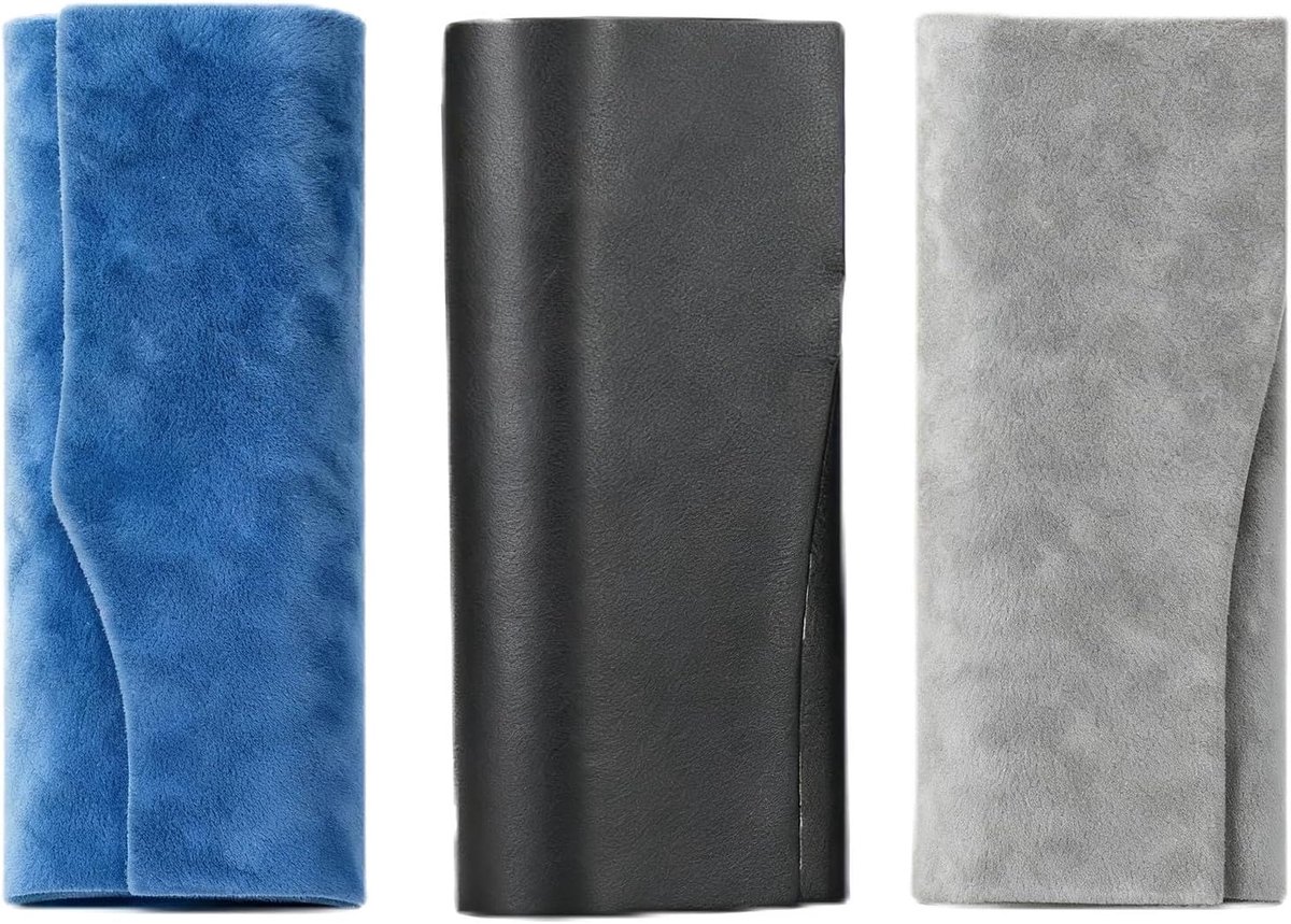 Pack of 3 Leather Glasses Case Glasses Case Magnetic Snap Closure for Myopia Glasses Radiation Protection Glasses - ShopVlot