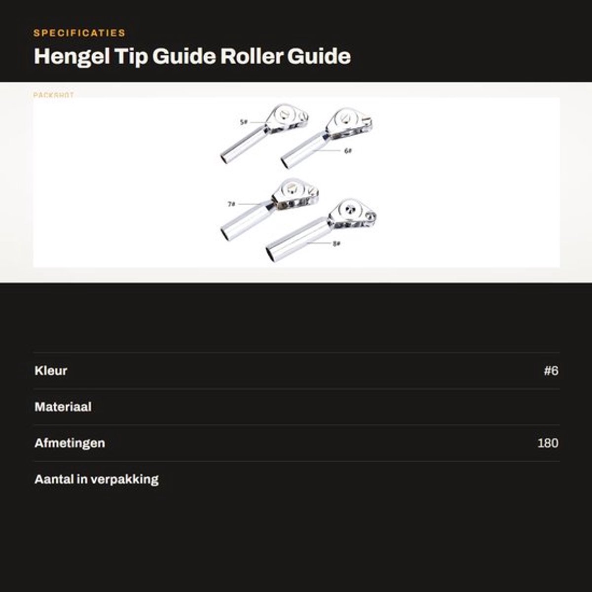Hengel Tip Guide - Roestvrij Stalen Roller - Trolling Tackle - Zeevissen Accessoire - Ideaal voor Visliefhebbers - 24 x 24 cm - Visgids