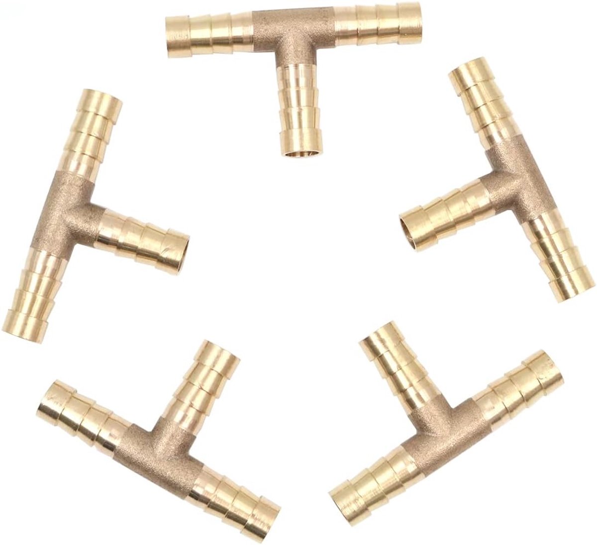 Hose fittings 8mm - Messing T-connector - 3 weg aansluiting - Voor veelzijdig gebruik - ShopVlot
