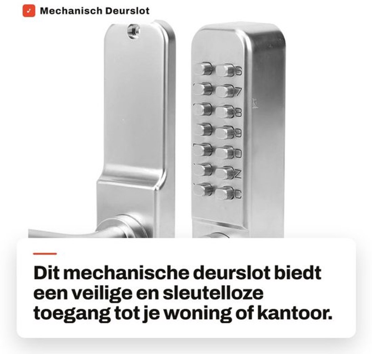 Deurslot Sleutelloos - Mechanisch Deurslot met Toetsenbord - IP65 Waterdicht - Geschikt voor Deurdikte 33-60mm - Hoogwaardige Zinklegering - Eenvoudige Installatie - Slim Slot