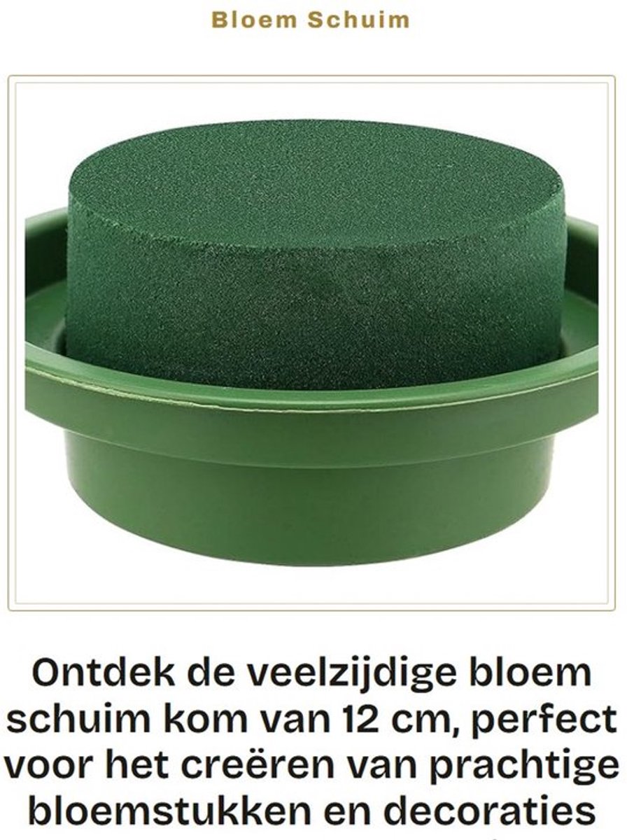 Bloemschuim 20 Stuks - Bloemstukken Kunstbloemen - Bloemstokjes - Ronde Spons - Kunststof/Schuim - Eenvoudig te Gebruiken - Bloemstuk