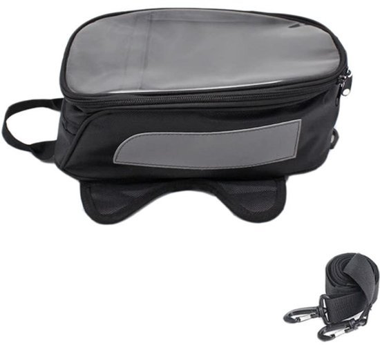 Brandstoftanktas Waterdicht - Motorfiets Tanktas - Zwarte Riembevestiging - Duurzaam Materiaal - 31x20x11cm - Stabiele Vorm - Motorfiets Tas