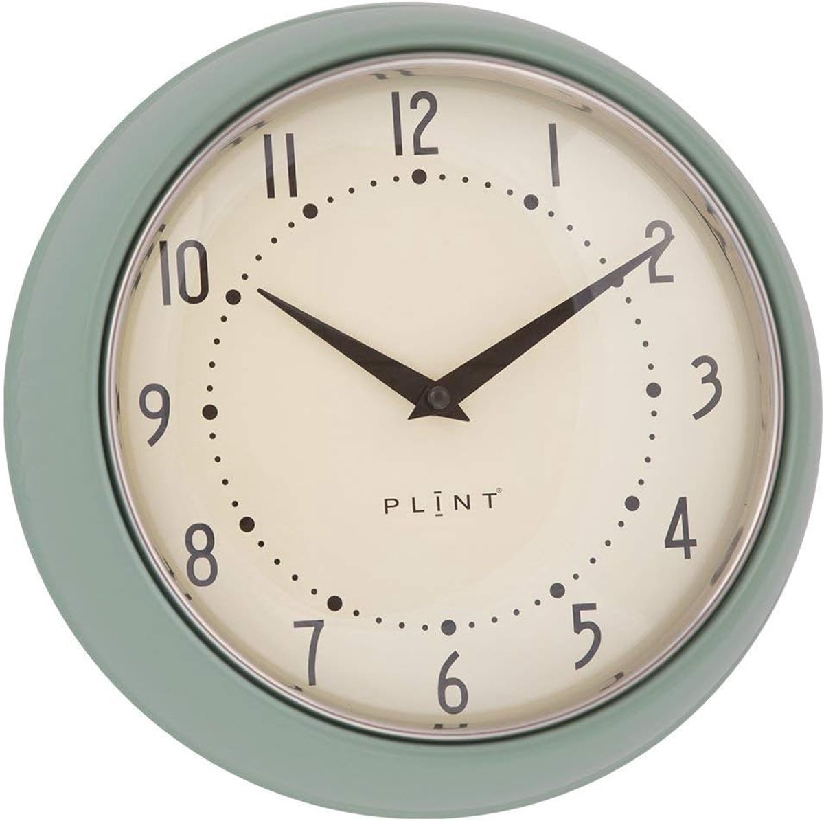 Wandklok retro - mintkleurig - Scandinavisch design - perfect voor in de keuken - ShopVlot