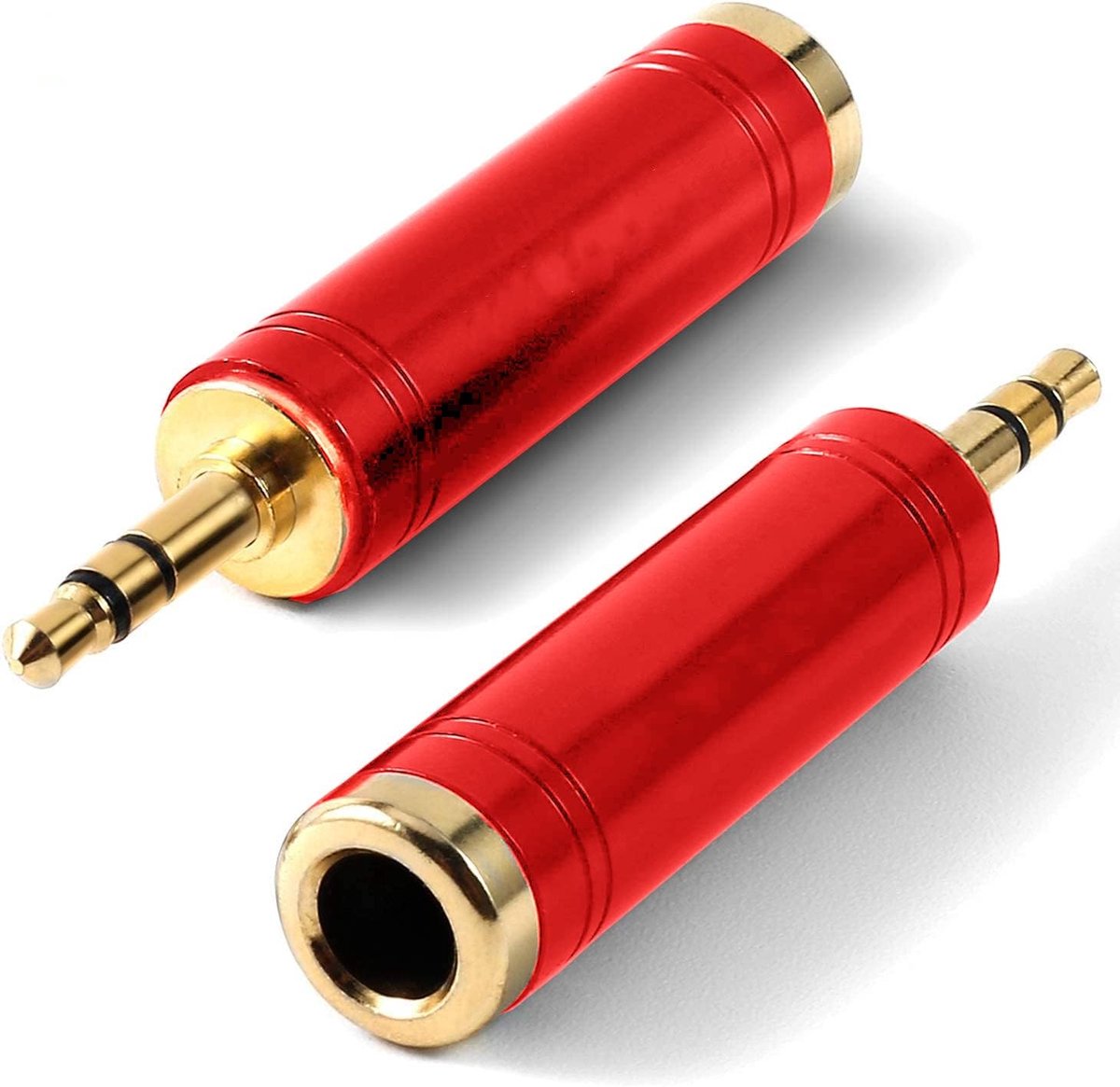 1/4" to 3.5mm Stereo Pure Copper Headphone Adapter, 3.5mm (1/8") Plug Male to 6.35mm (1/4") Jack Female Stereo Adapter - ShopVlot