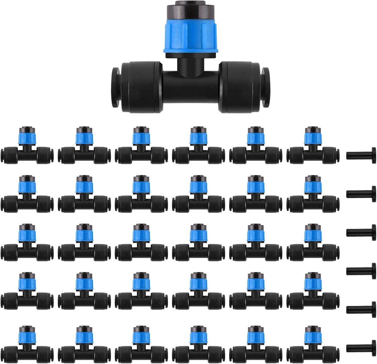 Druppelirrigatie Emitters - Sproeikoppen Irrigatie - Tuin Besproeien - Verstelbaar 360 Graden - 30 Stuks - Blauw