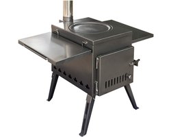 Portable Folding Camping Stove, Windproof Wood Stove, Compact Tent Heating Stove with Pipes, Outdoor Backpacking Stove - ShopVlot