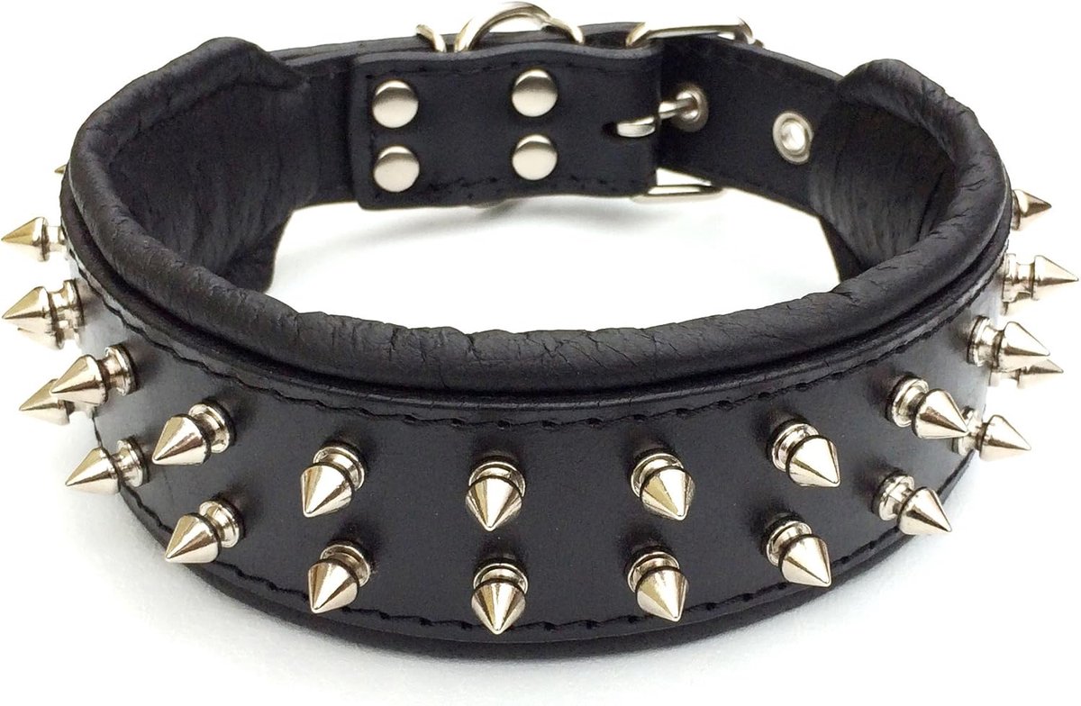 Bestia Frenchie collar with screw tips. 100% leather. Unique design. Pugs. Bulldog. Terrier. Shepherd dog. Labrador. 5 - ShopVlot