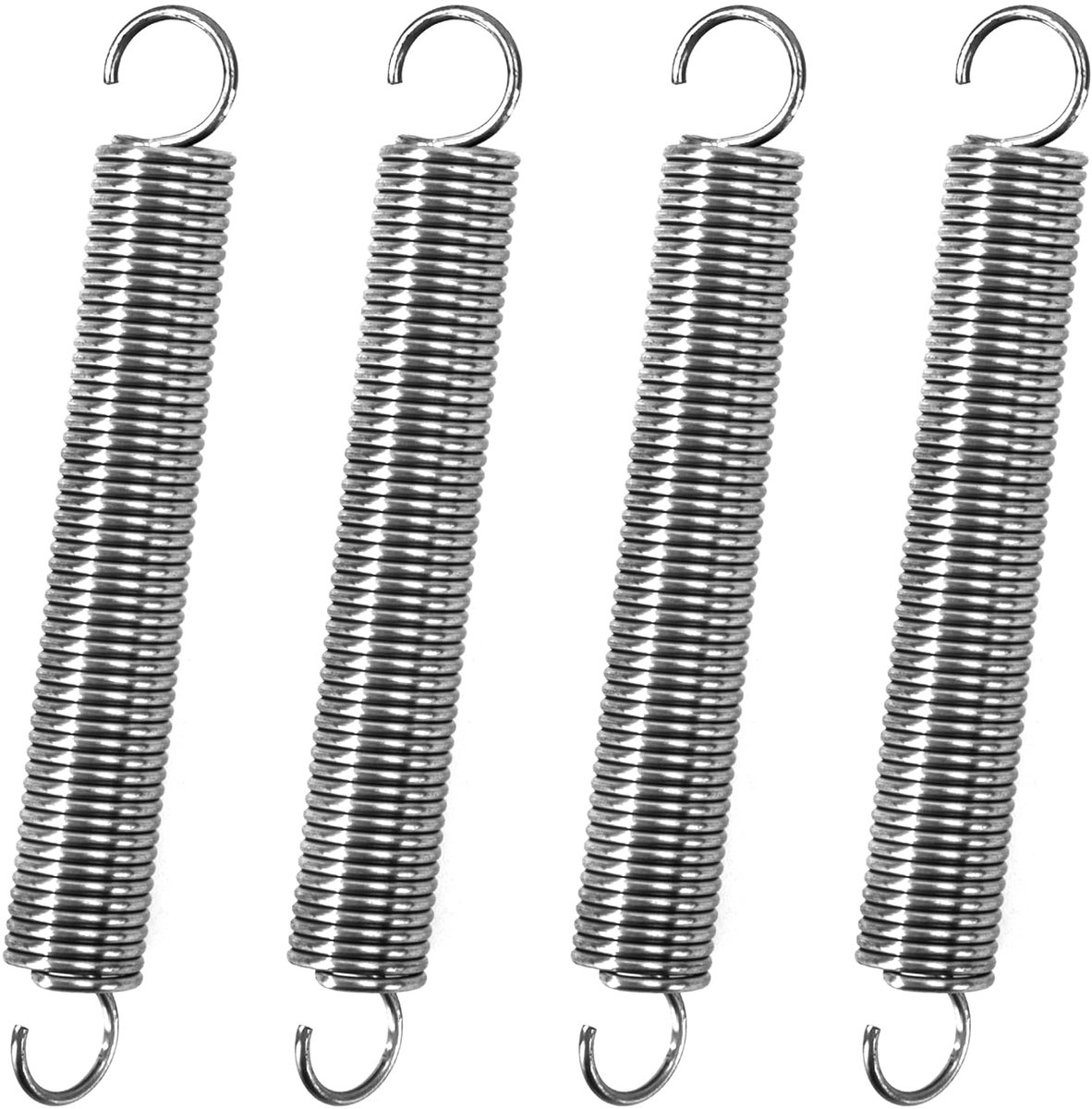 Extension Springs, 75 mm, Tension Springs with Hooks, 90 Degrees, Stainless Steel Spring, Outer Diameter 10 mm, Thread - ShopVlot