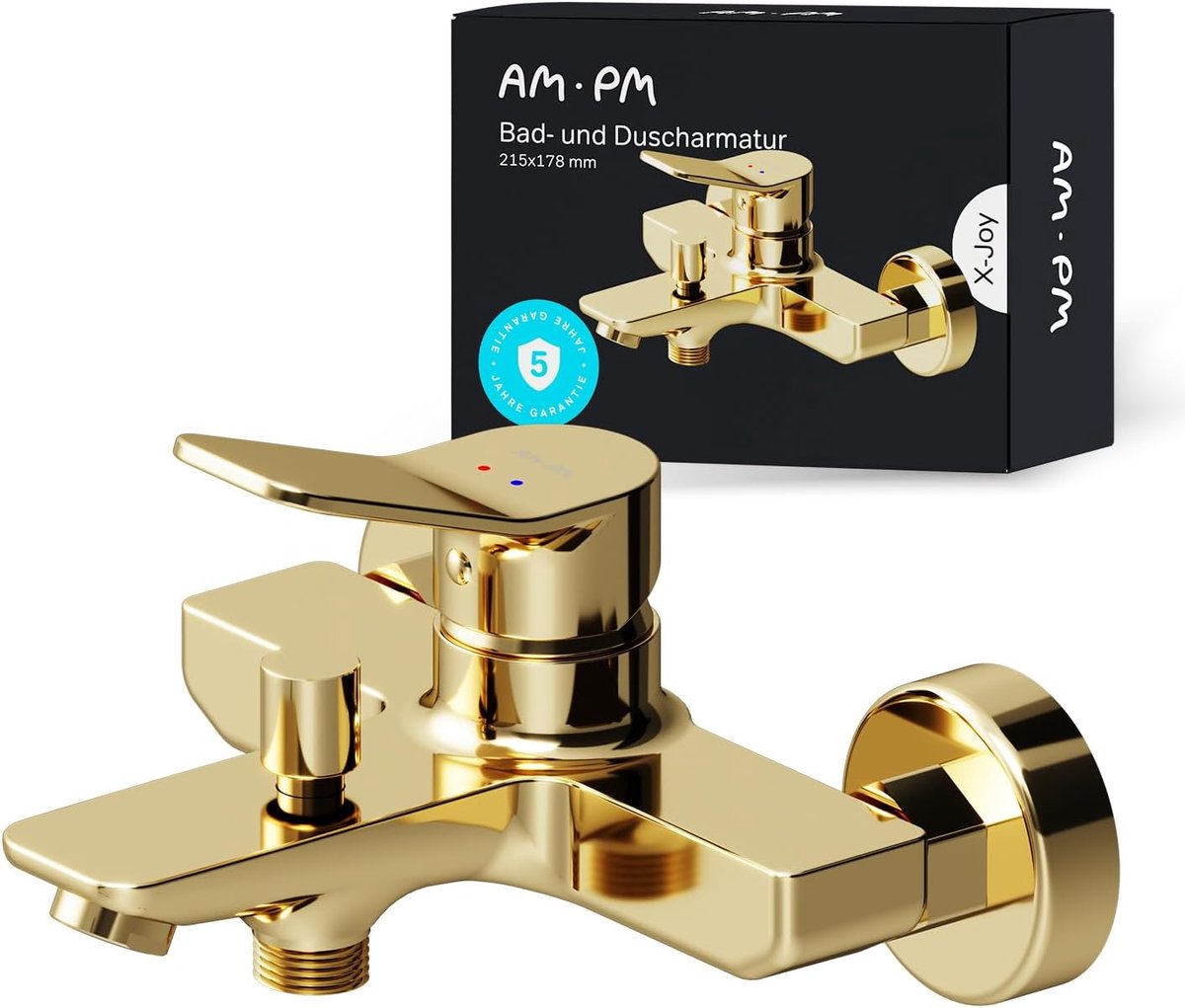 AM.PM X-Joy Bathtub Faucet, Bath Tap, Mixer Tap for Bathtub, Bathtub, Water Tap, Bathtub, Golden - ShopVlot
