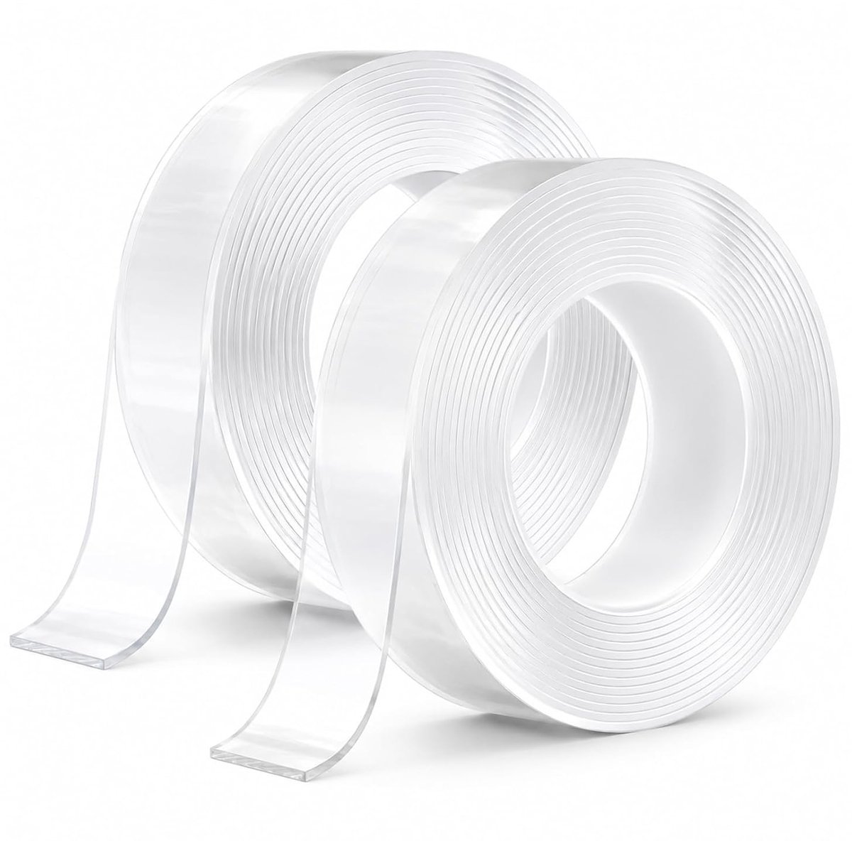 Dubbelzijdig plakband 1 mm x 2 cm - transparant - herbruikbaar zonder boren - ideaal voor wandmontage - ShopVlot