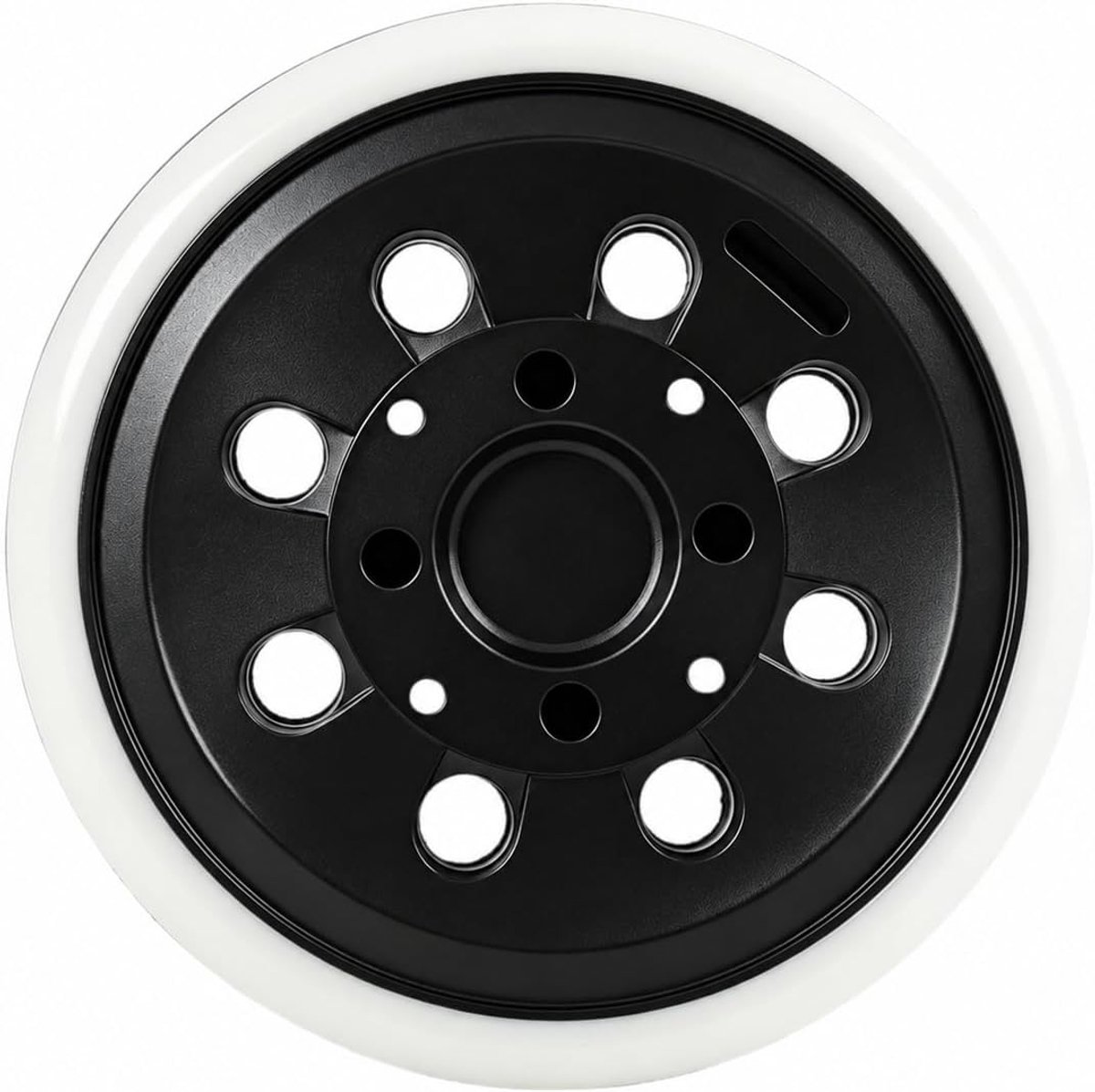 Schuurschijf 125 mm - 8 gaten haak en lus - stofafzuiging - voor excentrische schuurmachines - ShopVlot