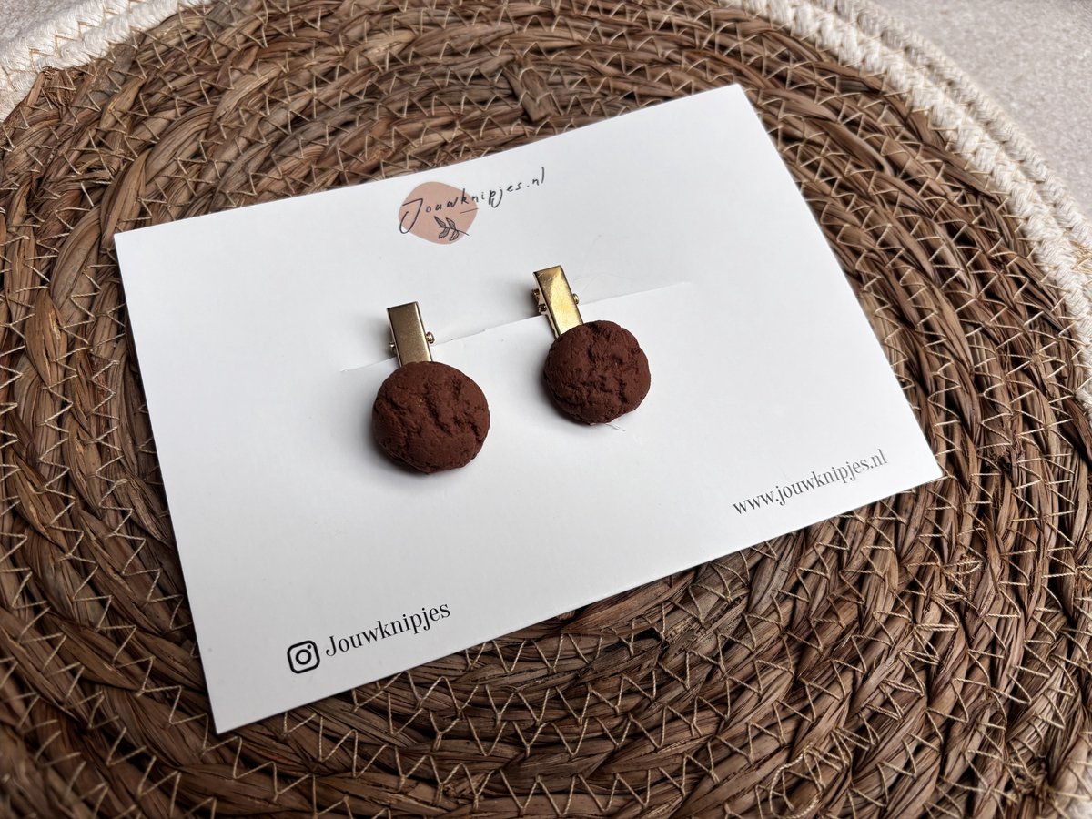 Alligator Sinterklaas pepernoot - haarspeldjes sinterklaas - kinderknipjes - schoencadeautjes sinterklaas - haarspeldjes sint en piet