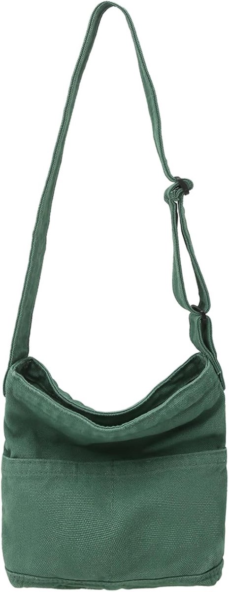 Schoudertas klein - canvas - unisex - ideale tas voor dagelijks gebruik - ShopVlot
