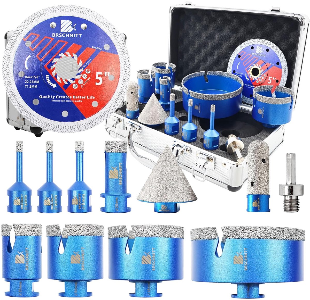 Diamant Boor Bit - 6/6/8/20/35/50/68/110 mm - Diamant Cutter - Geschikt voor tegels en natuursteen - ShopVlot