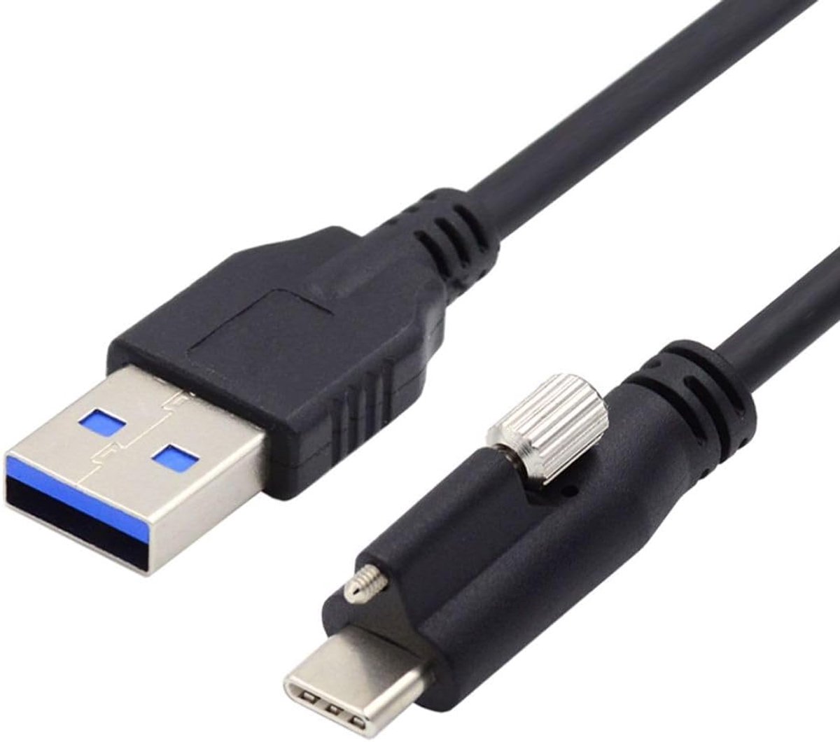 USB 3.0 naar USB C Locking Connector Kabel 2.0M - Paneelmontage - Veilige verbinding voor camera's - ShopVlot