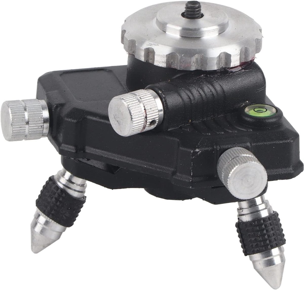 Draaibare statiefbasis van aluminium met 360 graden nivelleringshouder en waterpas voor camera’s en accessoires