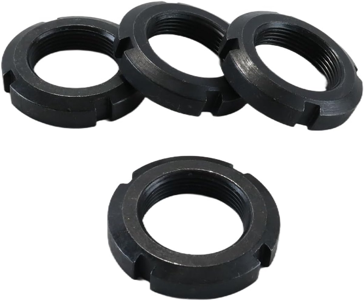 Bevestigingsmoeren M30 x 1,5 mm - Staal met koolstofgehalte - Vier groeven en ronde kop - Ideaal voor stofafzuiging - ShopVlot