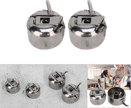 Set van 2 metalen naaigaren spoelen, roestvrijstalen spoelhouders voor huishoudelijke naaimachines, ideaal voor naaiprojecten en hobby's — afbeelding 4