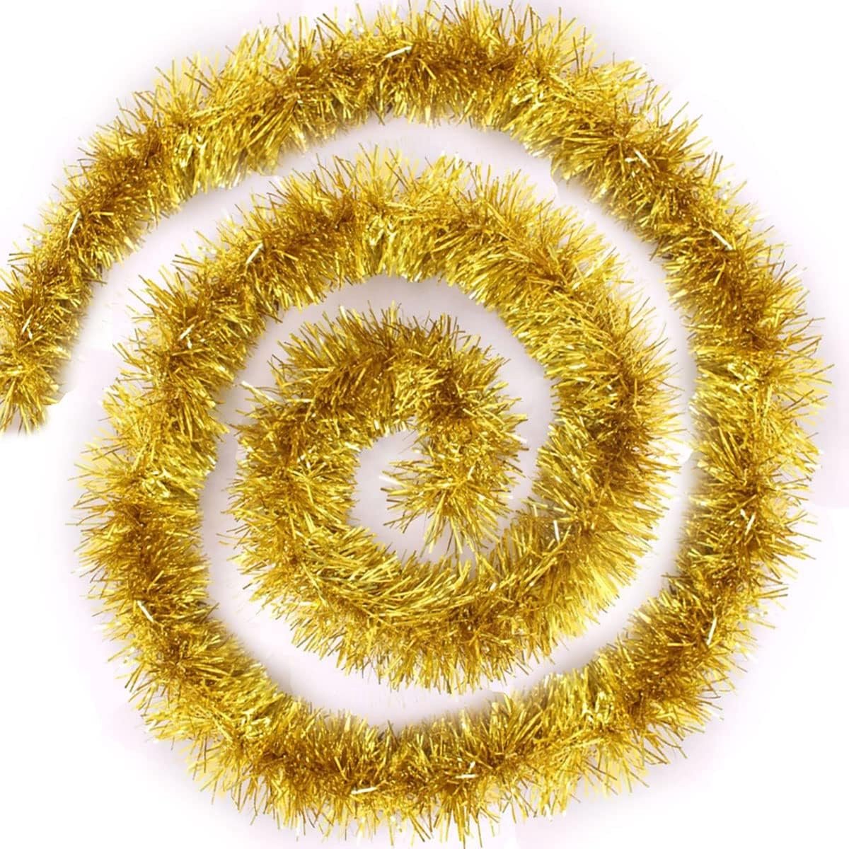 Kerstguirlande 4x 200cm - Goud Metallic - Feestelijke decoratie - Voor kerstboom - ShopVlot