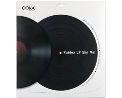 GOKA – Slipmat platenspeler – Zwart - Silicone slipmat – draaitafel mat – Anti-statische slipmat