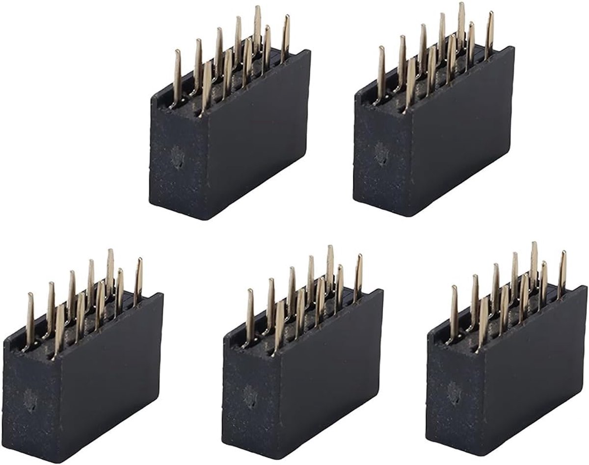 Female pin header 2x5 - dubbele rij connector - kort model - betrouwbaar voor Raspberry Pi - ShopVlot