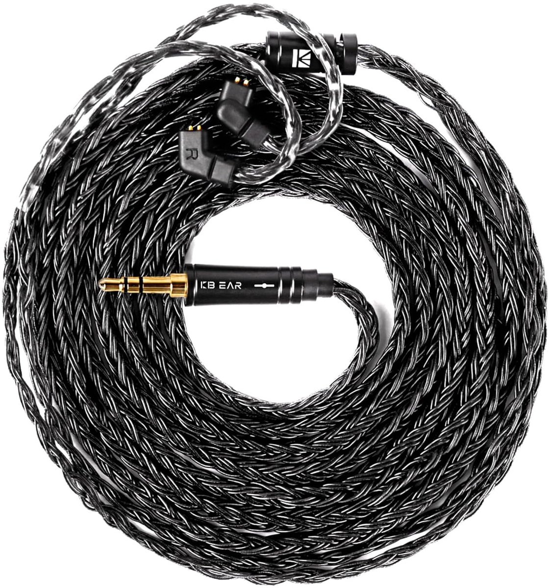 In-ear monitor kabel 2m - 16-kern 5N OCC zilvergeplated - QDC pin - perfecte geluidskwaliteit - ShopVlot