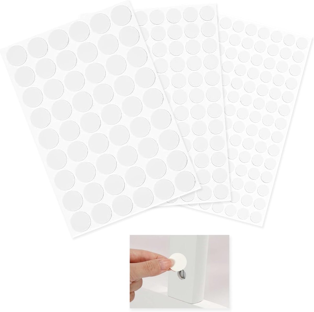 Pack of 290 White Screw Covers Self Adhesive for Holes PVC Furniture 12/15/21mm Hole Covers Furniture Screws Self - ShopVlot