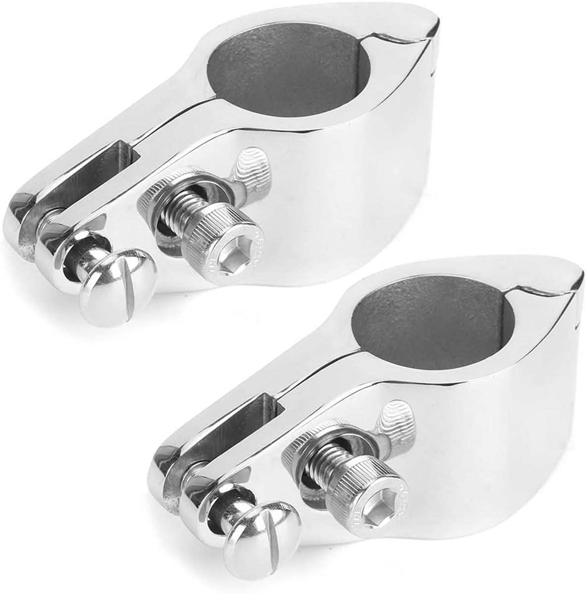 Set of 2 Bimini Top Jaw Slide Clamps, Deck Fittings Stainless Steel for Boats and Inflatable Yachts, 22mm Bimini - ShopVlot