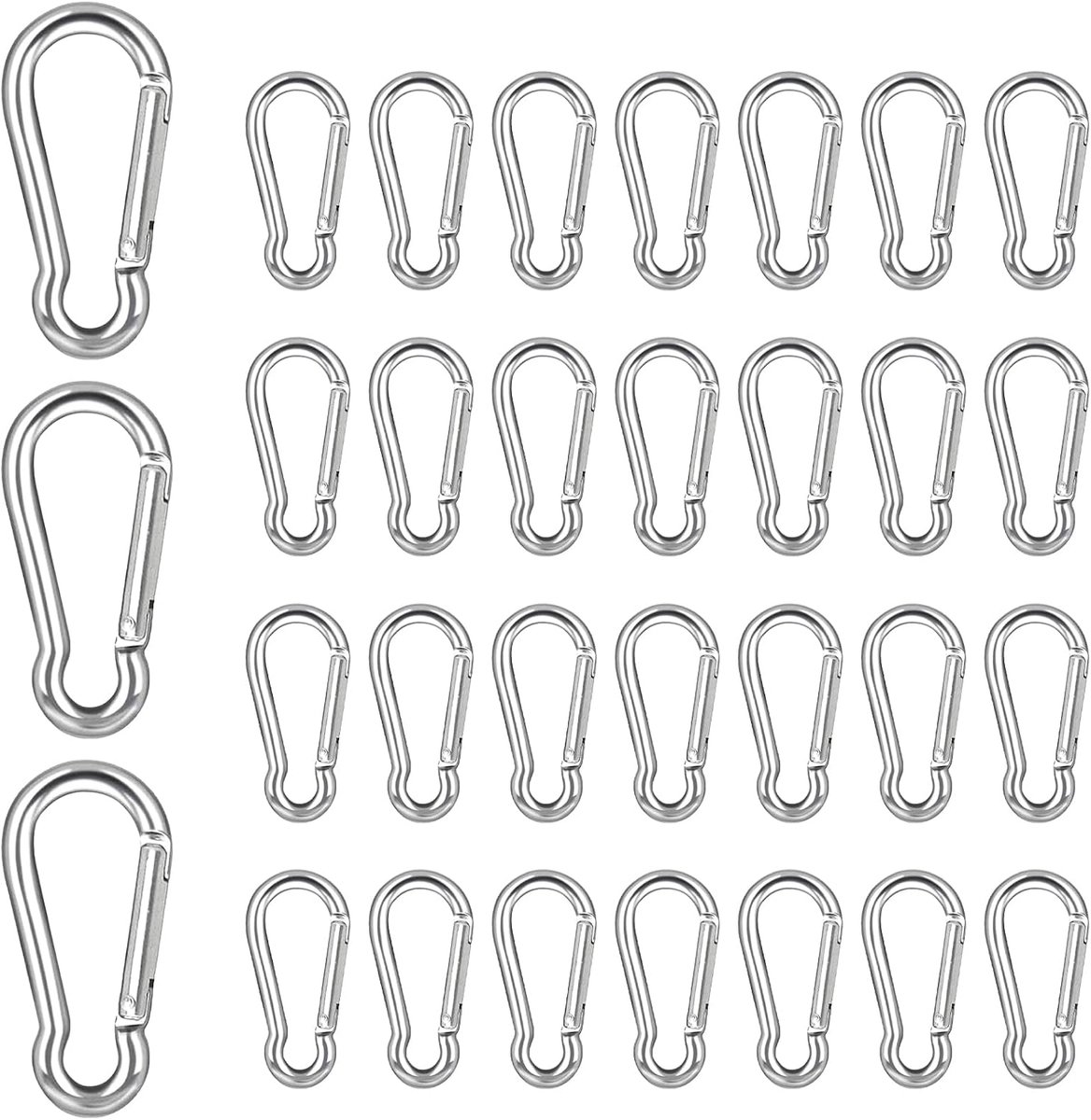 Pack of 40 Carabiner Hooks Small Carabiner Hooks Key Chain Carabiner with Spring Hook Aluminium Carabiner Hooks for - ShopVlot