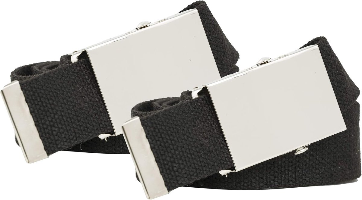 Shenky belt - fabric - set of 2 - extra long, XXL - black - 3 cm wide, 160 cm long, Black - ShopVlot