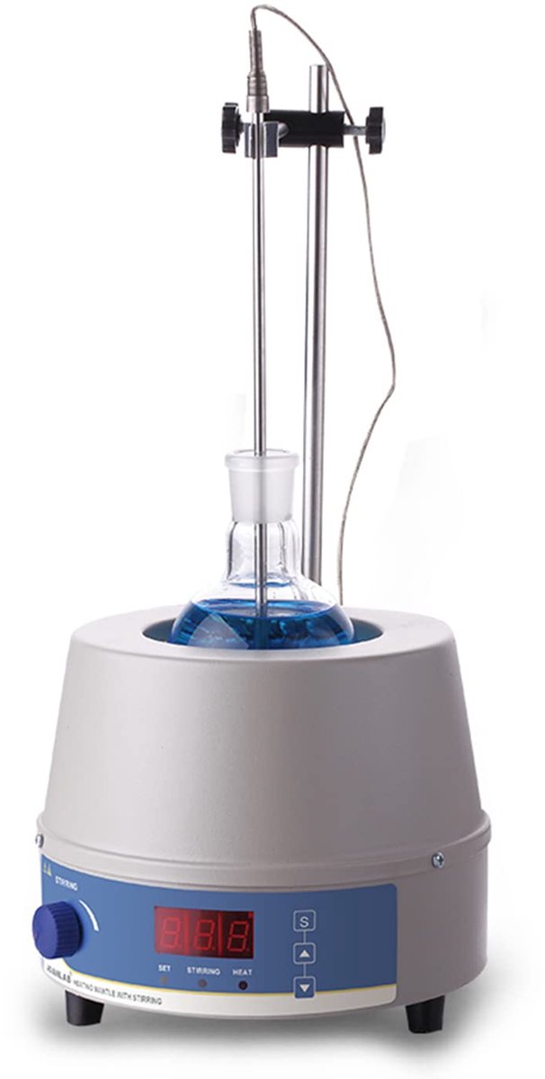 JOANLAB Magnetic stirrer with heating cap, 1000 ml, 350 W, laboratory thermostat with digital display, temperature - ShopVlot