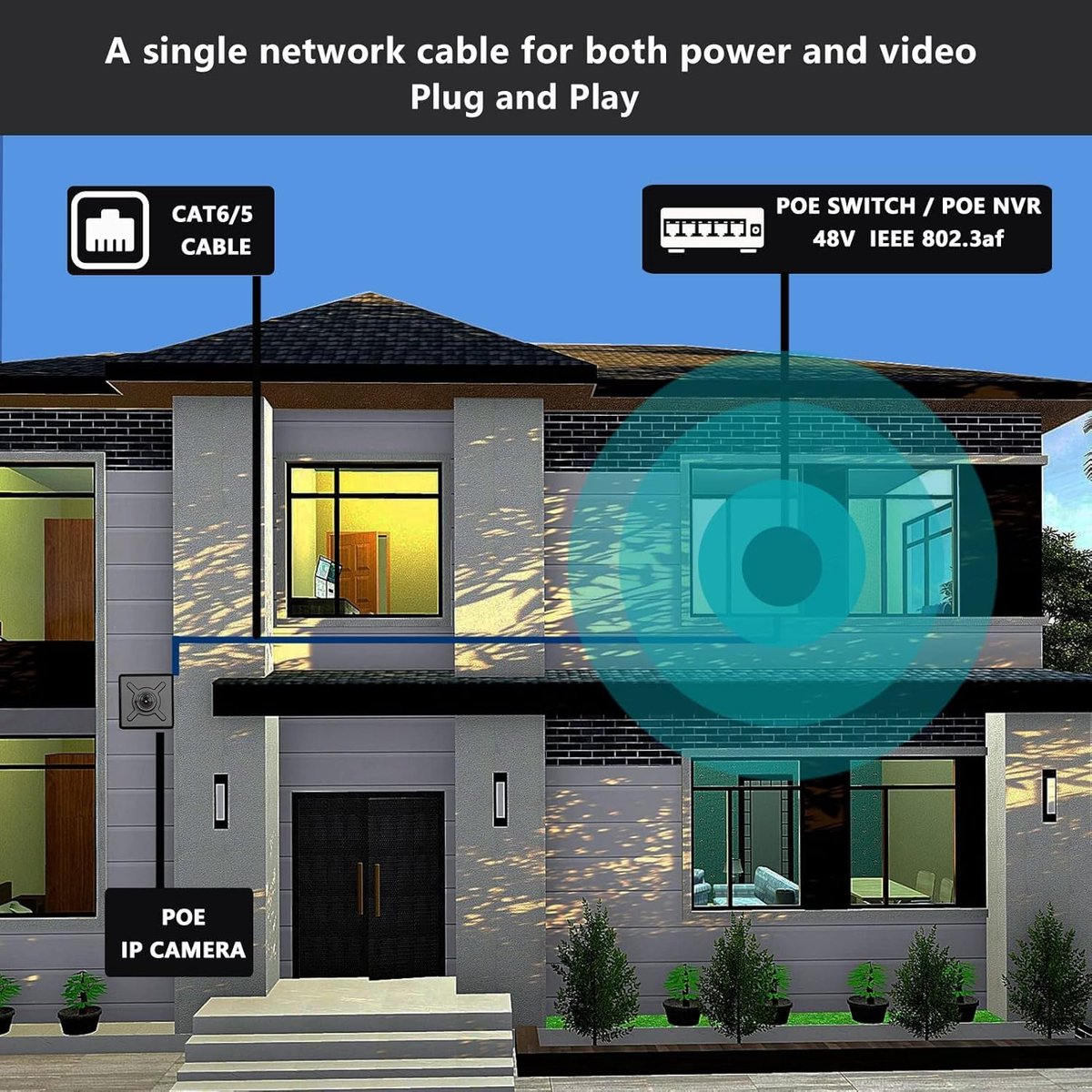 WiTi IP Camera POE Small Cube Size 41*41mm Metal Solid, Full HD 1080p 2M Wide Angle Lens Ethernet CCTV Camera Works - ShopVlot