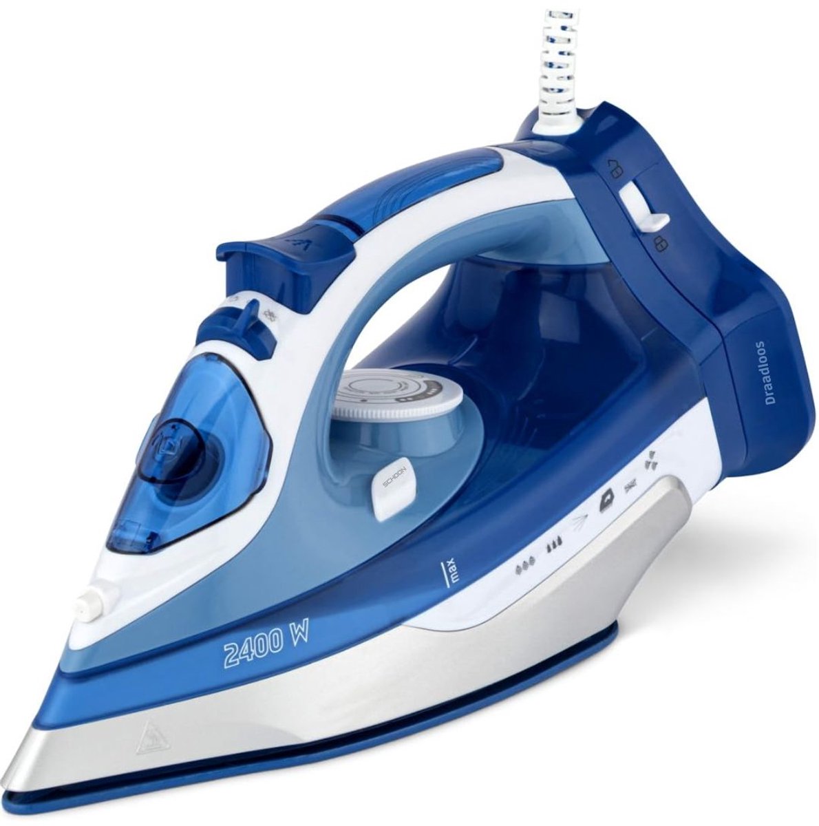 KIRA® Strijkijzer - Keramische Zoolplaat - Krachtige Stoomstoot - Blauw - 34cm x 15cm x 15cm