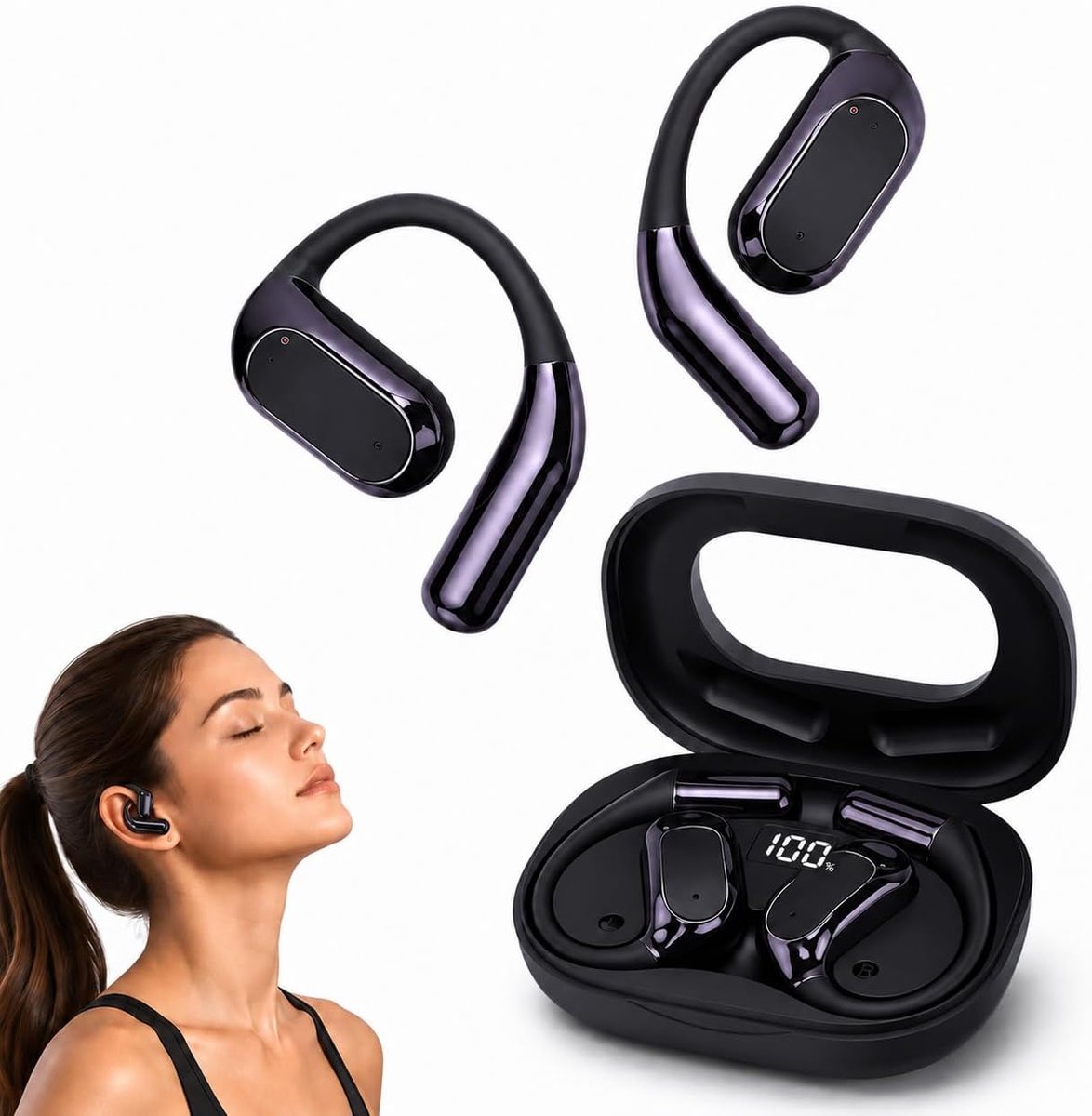 AI Vertaler Oordopjes 164 Talen Bluetooth 5.49 7 Modi Realtime vertaling Koptelefoon met APP voor reismuziek en - ShopVlot