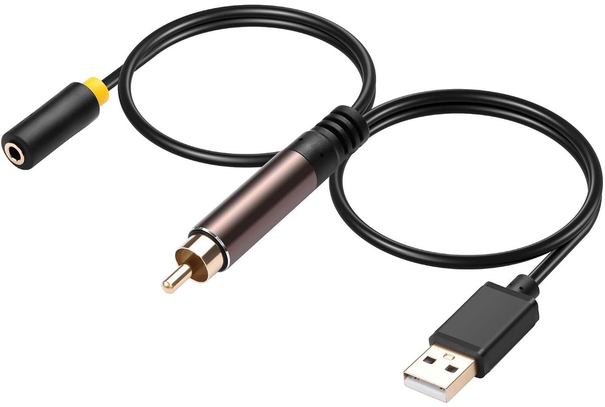 CERRXIAN Digital S/PDIF to Analog AUX 3.5mm Coaxial Audio Cable, Coaxial Cable RCA S/PDIF to 3.5mm Bushing with USB - ShopVlot