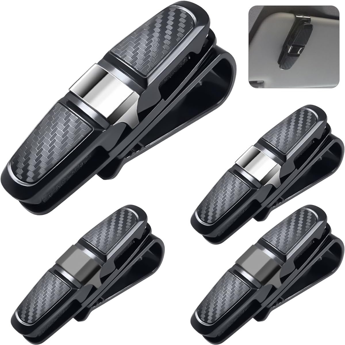 Car Sunglasses Holder Glasses Card Holder Universal Glasses Holder for Sun Visor Double End Clip Safe and Comfortable - ShopVlot