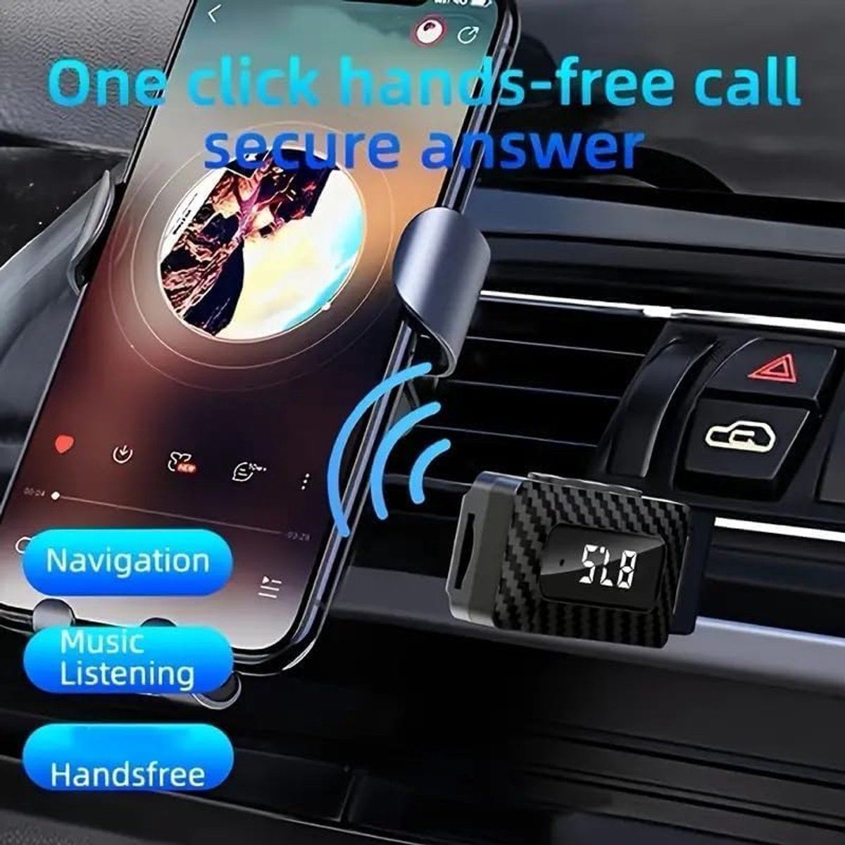 USB Bluetooth 5.3 adapter, 3-in-1 ontvanger en zender met TF-kaartsleuf, AUX/USB dubbele uitgang, ontvanger voor - ShopVlot