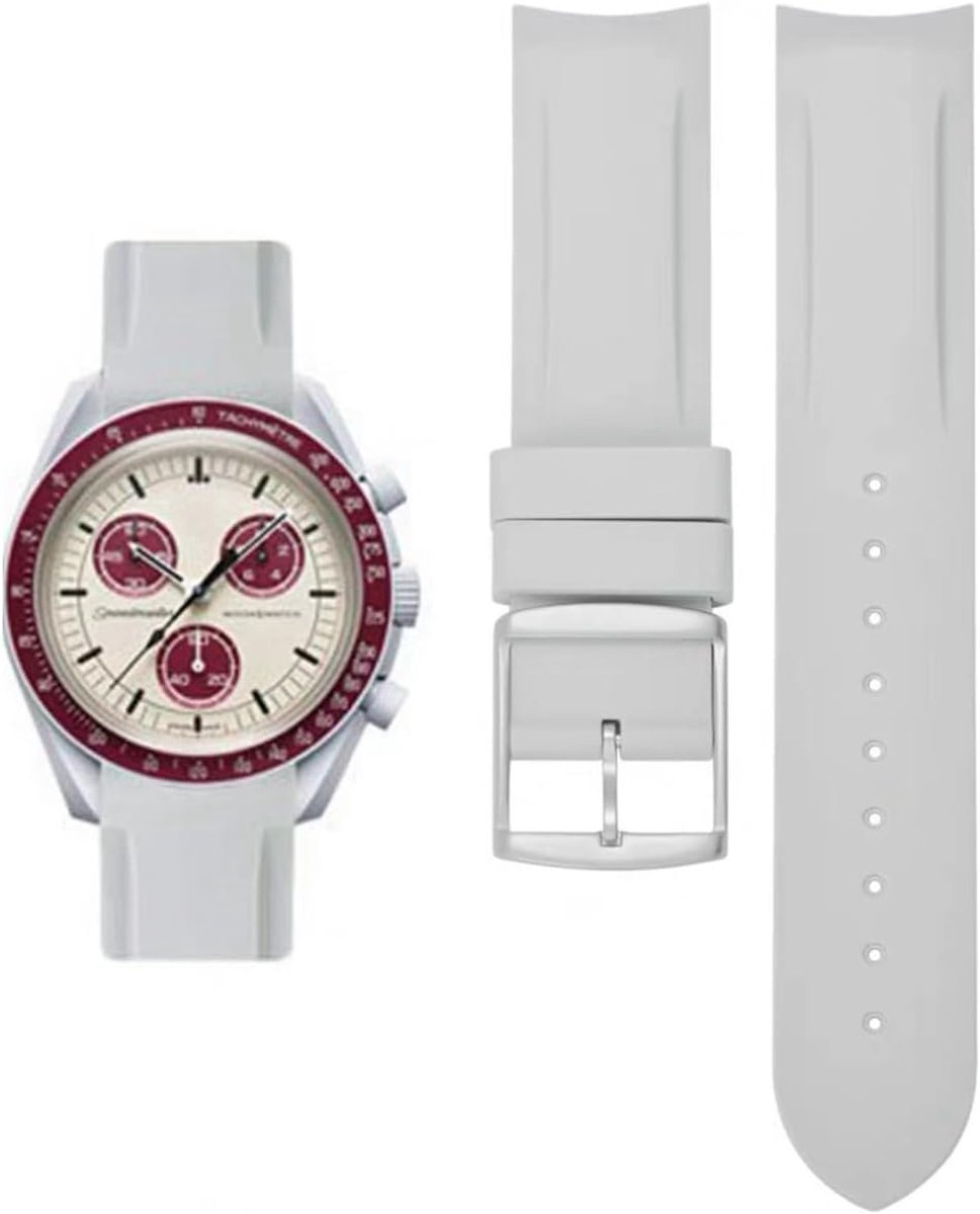 Watch Bands for Omega x Swatch Bracelet MoonSwatchRolex Watch 20mm Rubber Omega X Swatch Moonswatch Speedmaster - ShopVlot